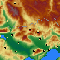 Nearby Forecast Locations - Kato Nevrokopi - Mapa