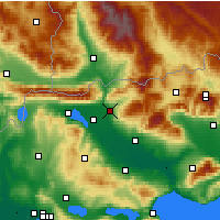 Nearby Forecast Locations - Sidirókastro - Mapa