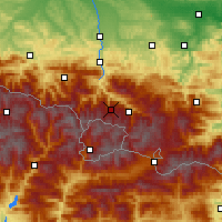 Nearby Forecast Locations - Plateau de Beille - Mapa
