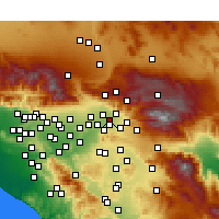 Nearby Forecast Locations - San Bernardino - Mapa