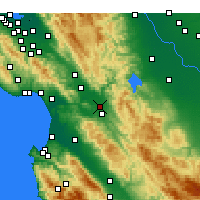 Nearby Forecast Locations - Hollister - Mapa
