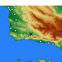 Nearby Forecast Locations - Santa Ynez - Mapa