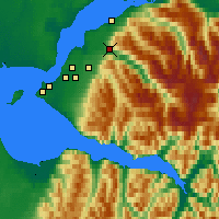 Nearby Forecast Locations - Eagle River - Mapa