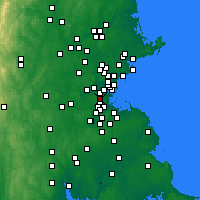 Nearby Forecast Locations - Brookline - Mapa
