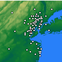 Nearby Forecast Locations - Linden - Mapa