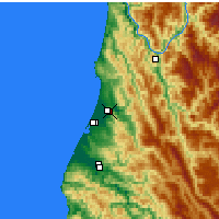 Nearby Forecast Locations - Arcata - Mapa