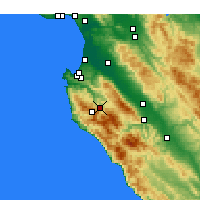 Nearby Forecast Locations - Carmel Valley - Mapa