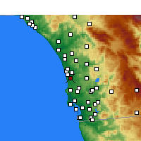 Nearby Forecast Locations - Del Mar - Mapa