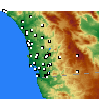 Nearby Forecast Locations - Lakeside - Mapa