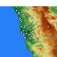 Nearby Forecast Locations - Lemon Grove - Mapa
