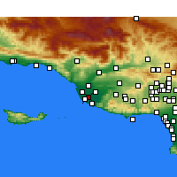 Nearby Forecast Locations - Oxnard - Mapa
