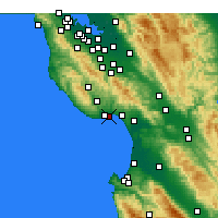 Nearby Forecast Locations - Santa Cruz - Mapa