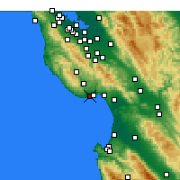 Nearby Forecast Locations - Scotts Valley - Mapa