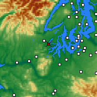 Nearby Forecast Locations - Shelton - Mapa