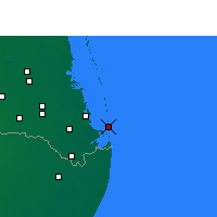 Nearby Forecast Locations - South Padre Island - Mapa