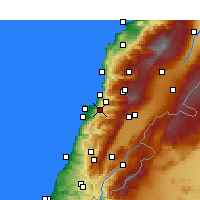 Nearby Forecast Locations - Brummana - Mapa