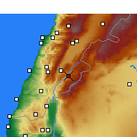 Nearby Forecast Locations - Rachaiya - Mapa
