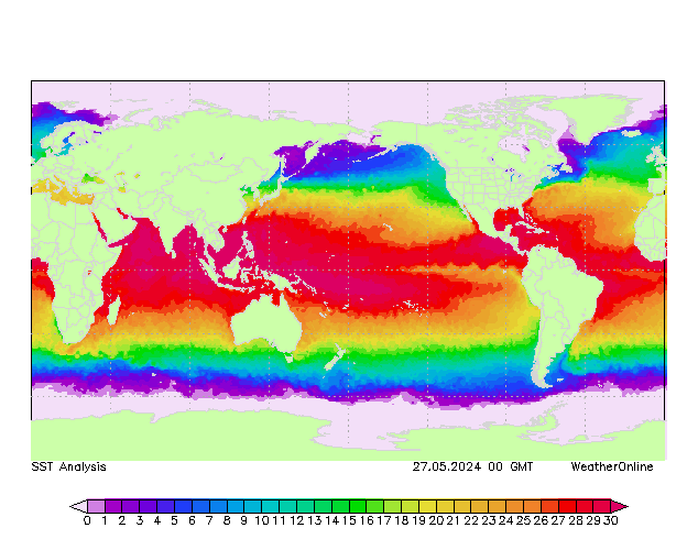 Mundo SST lun 27.05.2024 00 UTC