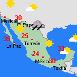 Pronóstico lun, 03-10 México