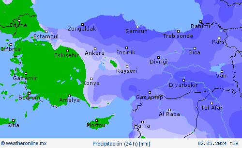 Precipitación (24 h) Mapas de pronósticos