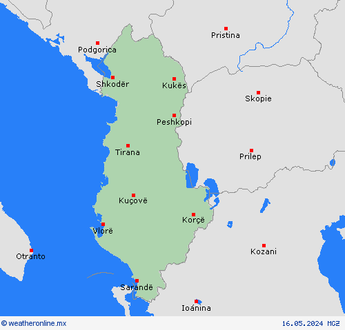  Albania Europa Mapas de pronósticos