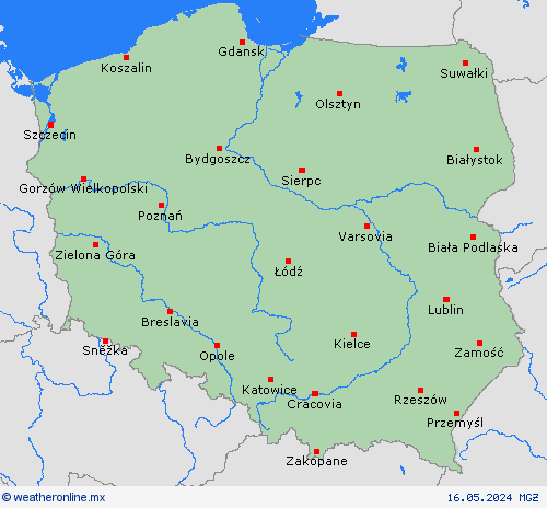  Polonia Europa Mapas de pronósticos
