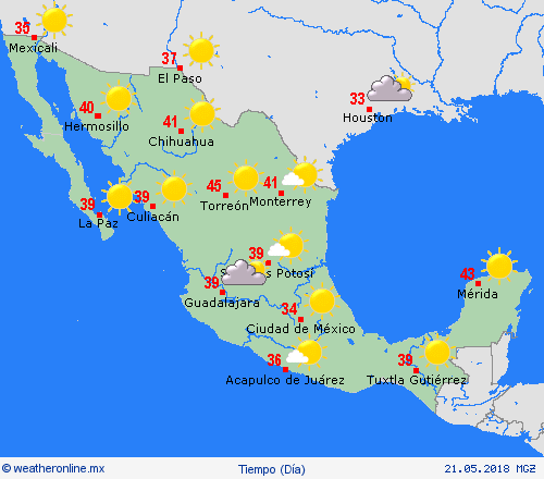 visión general México México Mapas de pronósticos