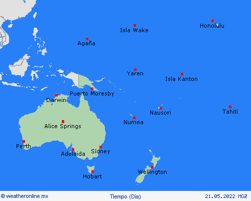 visión general  Oceanía Mapas de pronósticos