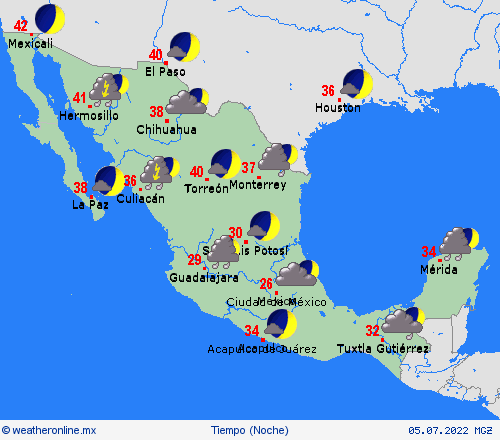 visión general  México Mapas de pronósticos