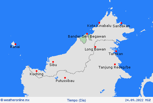 visión general Brunéi Asia Mapas de pronósticos