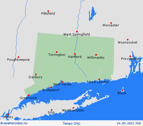 visión general Connecticut Norteamérica Mapas de pronósticos