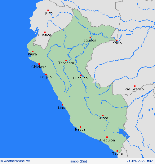 visión general Perú Suramérica Mapas de pronósticos