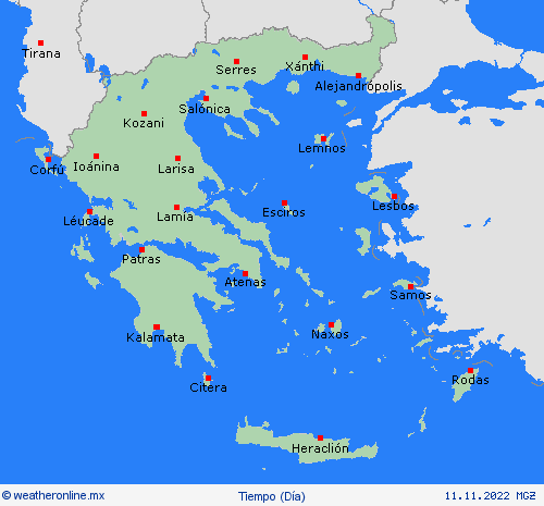 visión general Grecia Europa Mapas de pronósticos