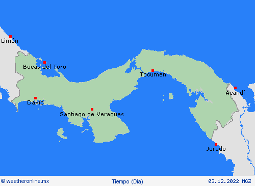 visión general Panamá Centroamérica Mapas de pronósticos