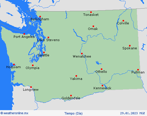 visión general Washington Norteamérica Mapas de pronósticos