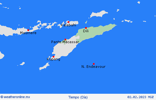 visión general Timor Oriental Asia Mapas de pronósticos