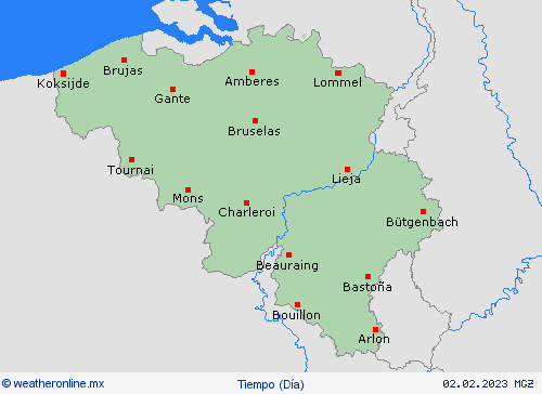 visión general Bélgica Europa Mapas de pronósticos