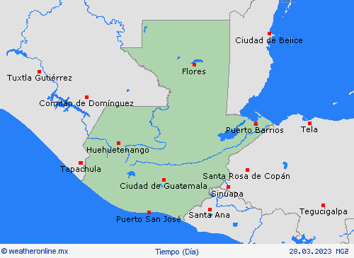 visión general Guatemala Centroamérica Mapas de pronósticos