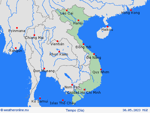 visión general Vietnam Asia Mapas de pronósticos