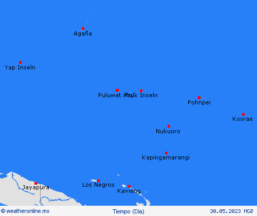 visión general Micronesia Oceanía Mapas de pronósticos