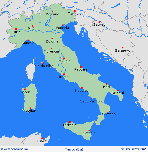 visión general Italia Europa Mapas de pronósticos
