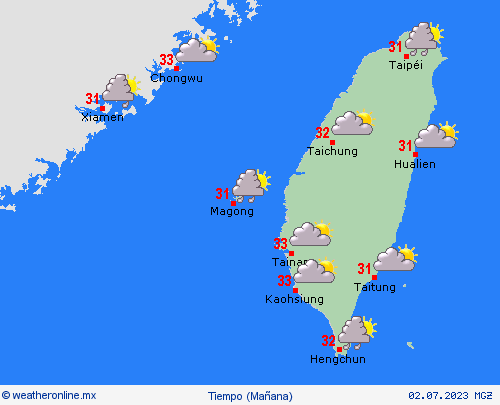 visión general República de China Asia Mapas de pronósticos