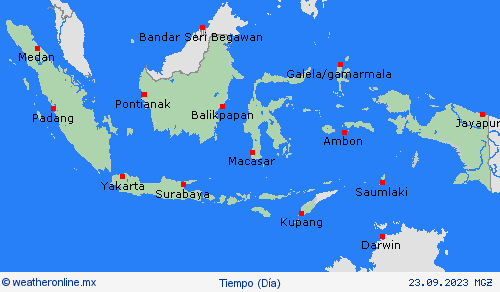 visión general Indonesia Asia Mapas de pronósticos