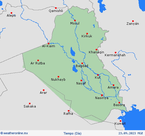 visión general Irak Asia Mapas de pronósticos