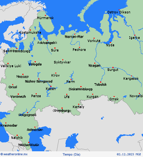 visión general Rusia Europa Mapas de pronósticos