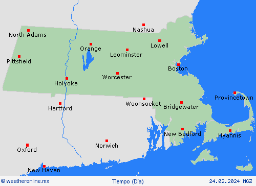 visión general Massachusetts Norteamérica Mapas de pronósticos