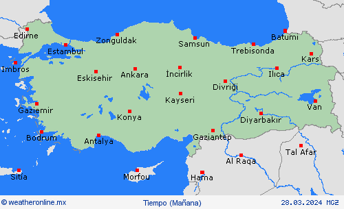 visión general Turquía Europa Mapas de pronósticos