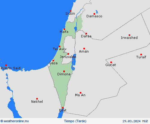 visión general Israel Asia Mapas de pronósticos