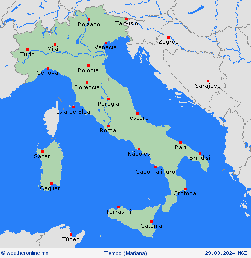 visión general Italia Europa Mapas de pronósticos