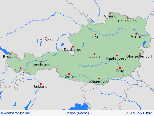 visión general Austria Europa Mapas de pronósticos